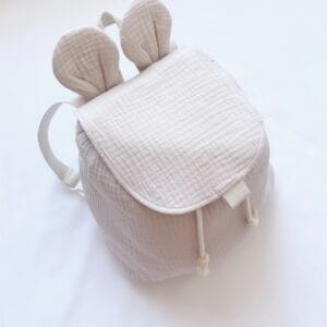 sac à dos lapin en gaze de coton